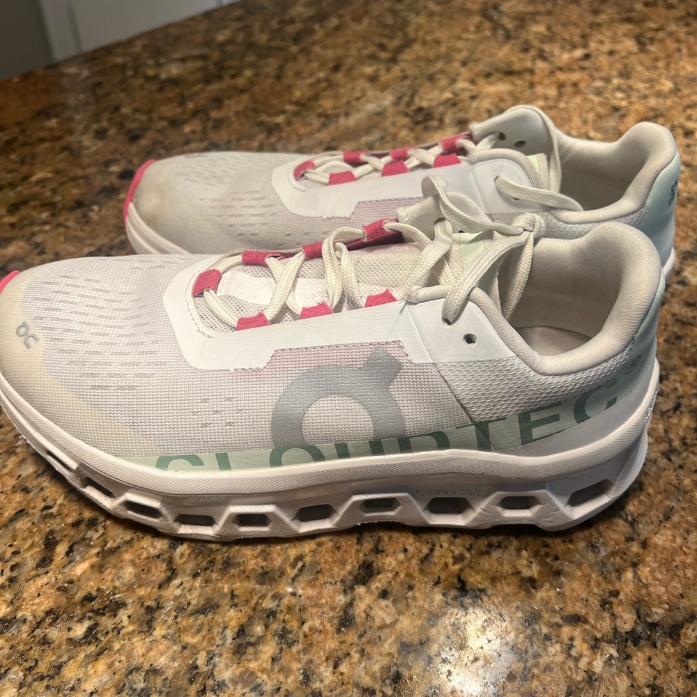 On Women's Cloudmonster Cream Color Soft, Running Shoes Limited Version